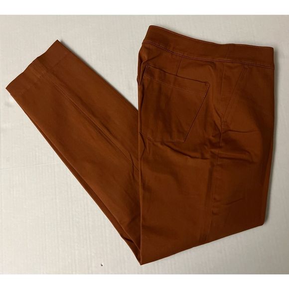 Spanx 20365R Sz S On the Go Slim Straight Ankle Pant Rust Bronze Glow - Picture 7 of 12